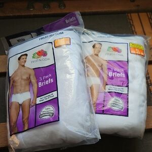 FoL White Briefs 3-Pack XL Both Pkgs!